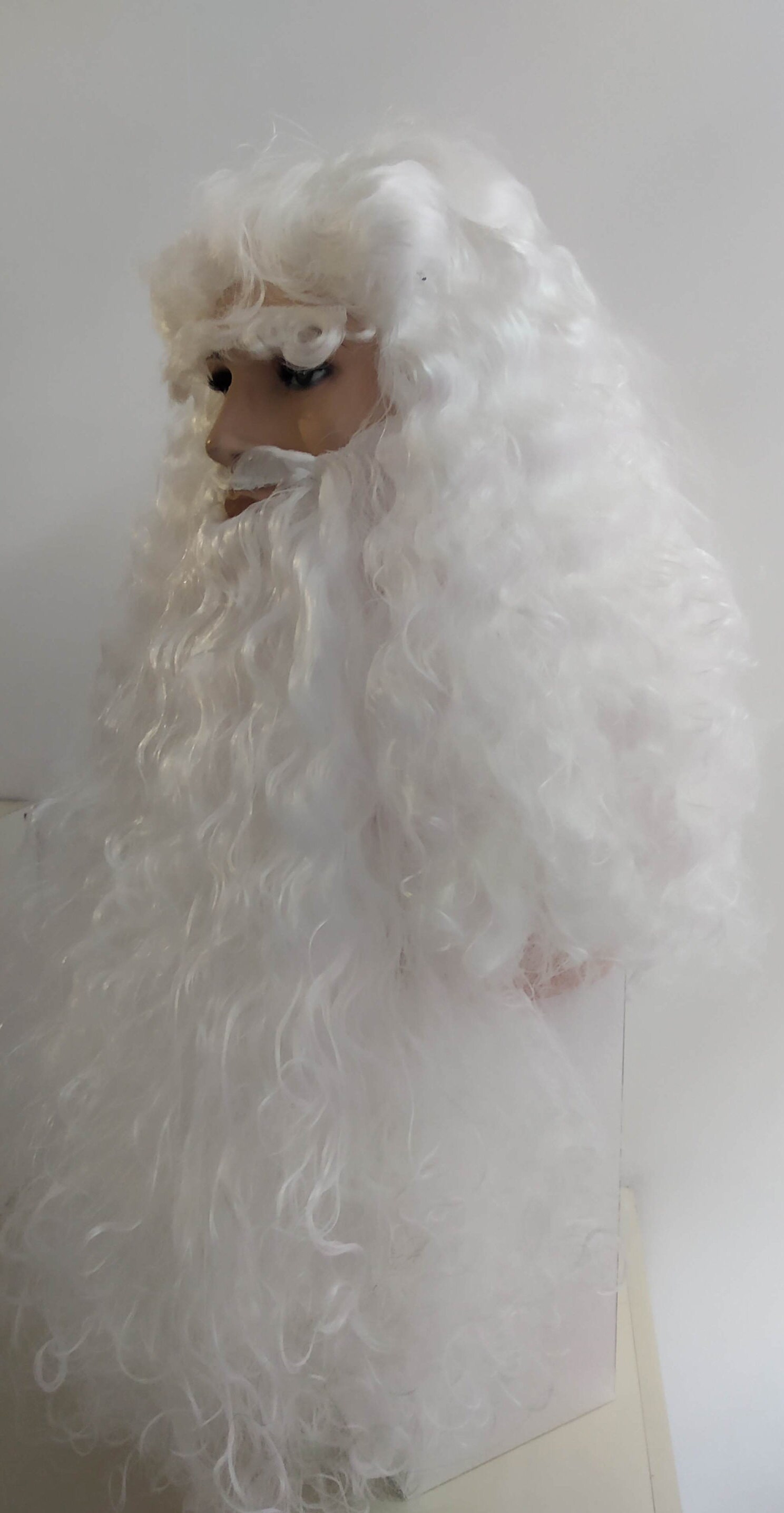 Weihnachtsmann Kostüm Set – Mit Rauschebart, Perücke Und Mütze, Aus Polyester