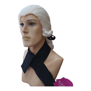Perruque masculine authentique Le Magistrat 1800 blanche avec ligne de cheveux spéciale