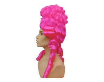 Marie Antoinette High  Rococo Period Wig  with Elegant Curls and Braids
