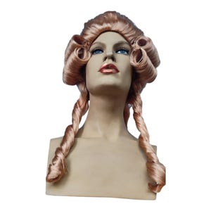 Marie Antoinette-Dirty Blonde Rococo Wig with Elegant Curls and Braids – Customizable for Theatrical and Historical Costumes image 2