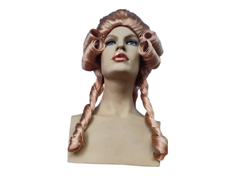 Marie Antoinette-Dirty Blonde Rococo Wig with Elegant Curls and Braids – Customizable for Theatrical and Historical Costumes image 2