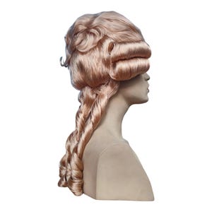 Marie Antoinette-Dirty Blonde Rococo Wig with Elegant Curls and Braids – Customizable for Theatrical and Historical Costumes image 8