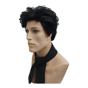 Jace Natural Look Black  Gentleman&#39;s Medium length wavy wig  – Perfect for Theatrical Plays and Costume Events