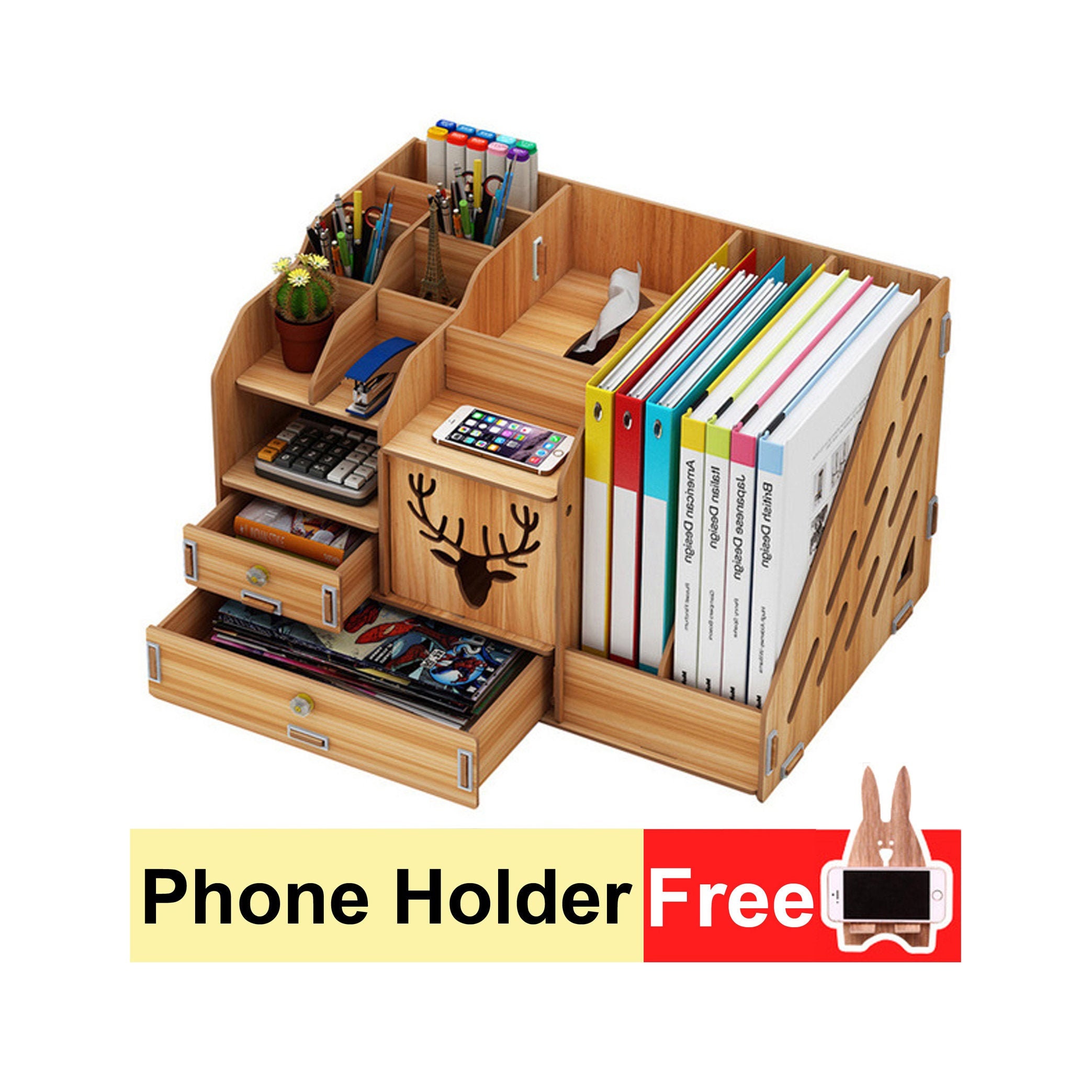 Magazine File Book Holder Desktop Organizer Vertical Document Folder Shelf