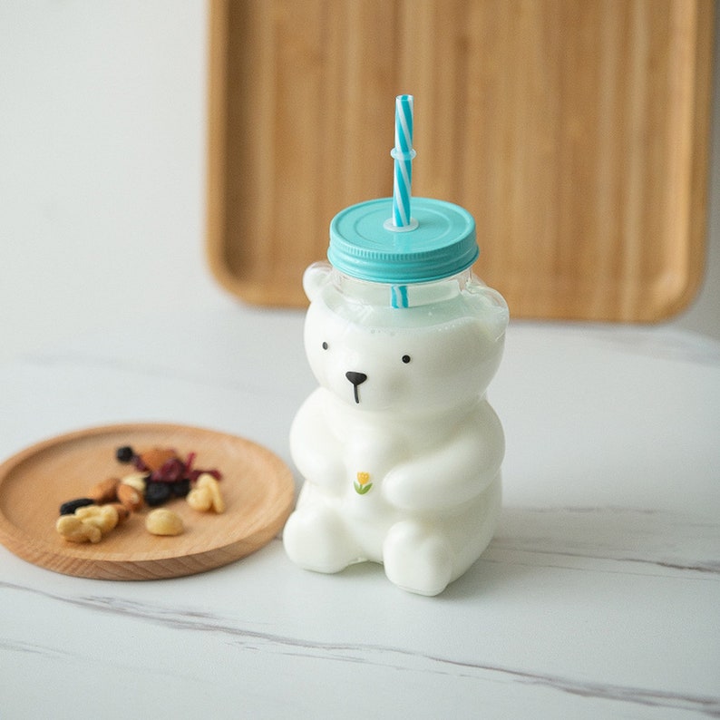 Glass Cup Glass Mug Cute Mug Mason Jar Glass Bear Cup With Etsy