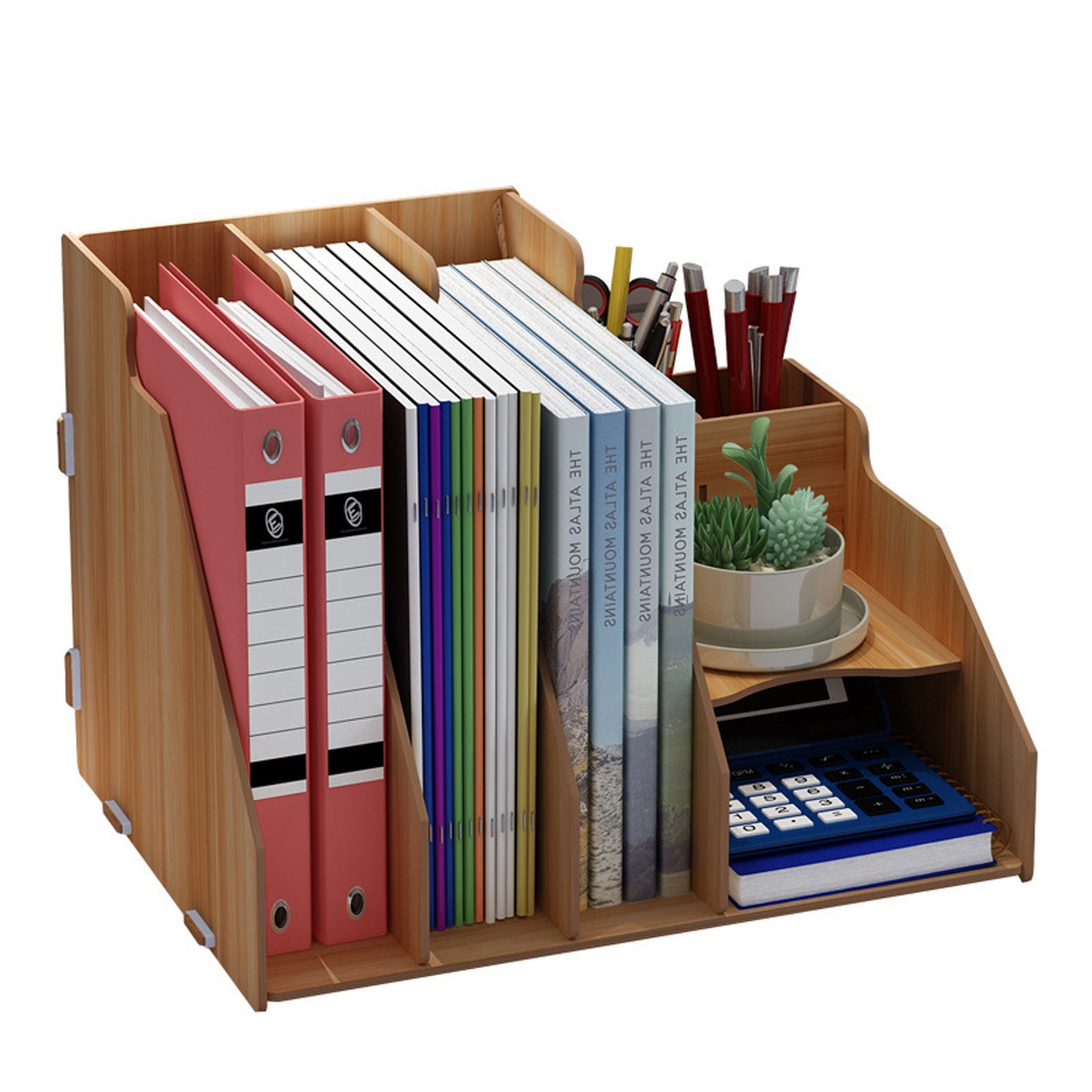 Organizador de escritorio con cajón revista File Book Holder Etsy