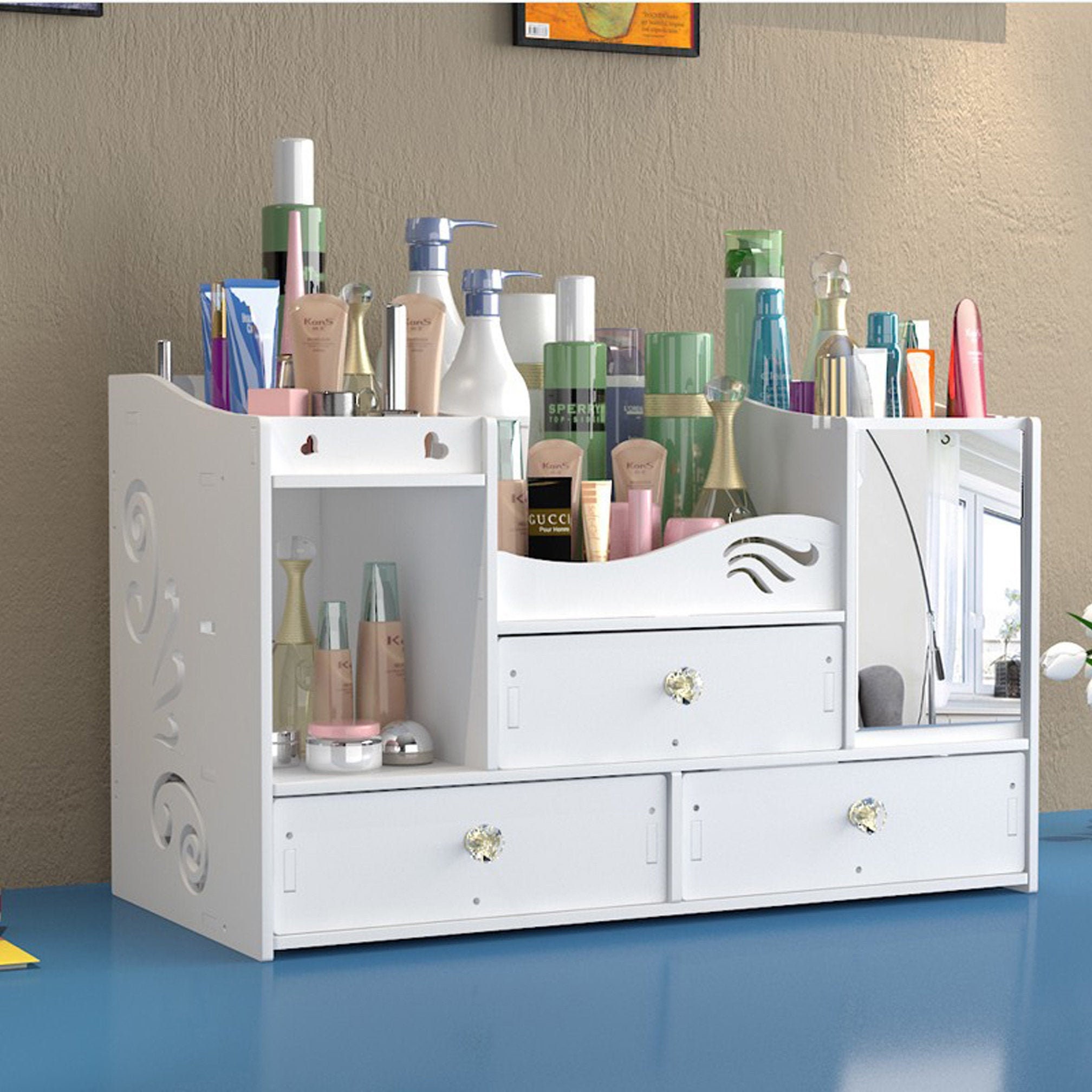 Makeup Organizer With Drawers Cosmetic Storage Makeup Box Etsy
