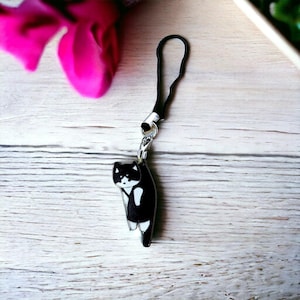 Black cat, phone charm, kitten, cute cat, hanging cat, charm, dangle cat, black kitten, cute face cat, charm for phone, lanyard phone, kitty