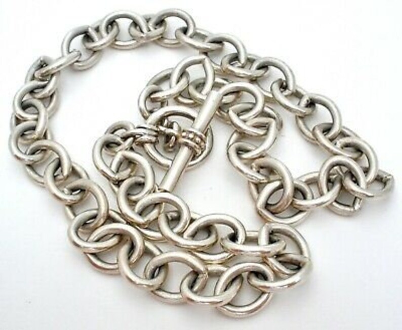 Slane & Slane Jewelry Sterling Silver Necklace 16 Oval Link | Etsy