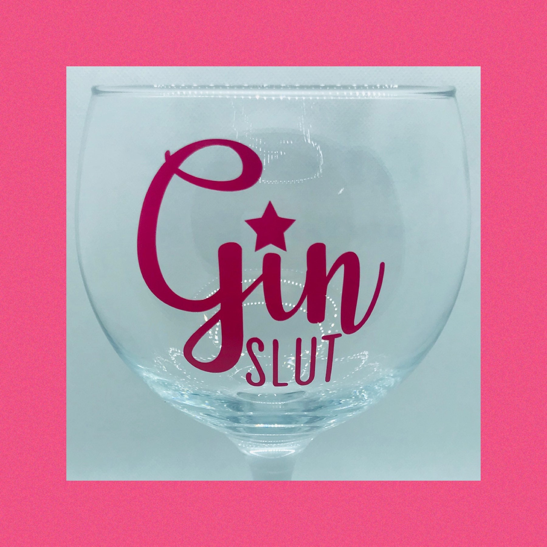 Novelty Gin Glass Etsy
