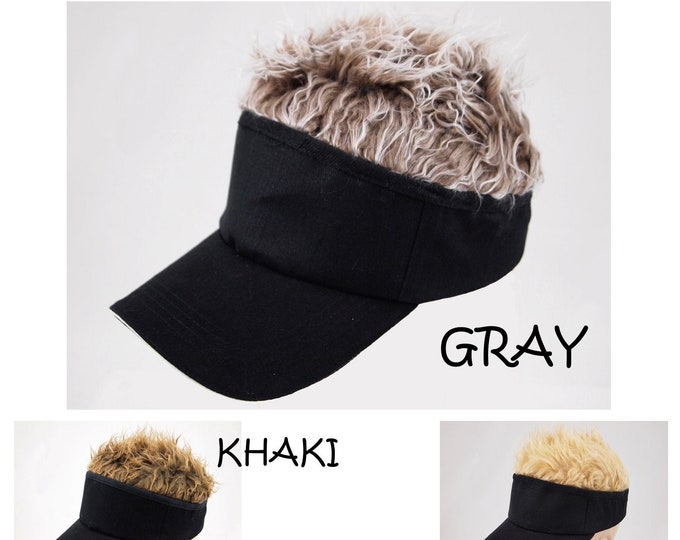 Hair Visorvisors With Hair Fake Hair Visor Hat Adjustable Golf