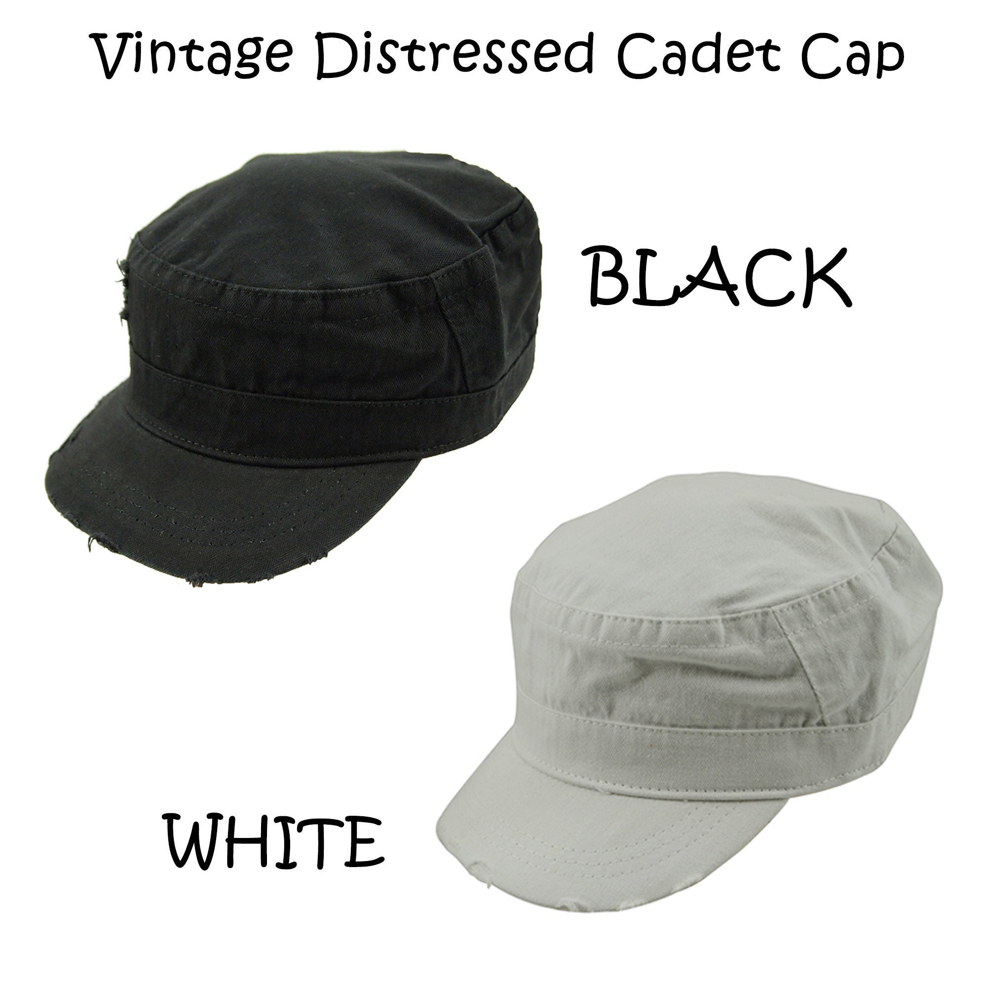 Vintage Distressed Cap-military Cap-cadet -