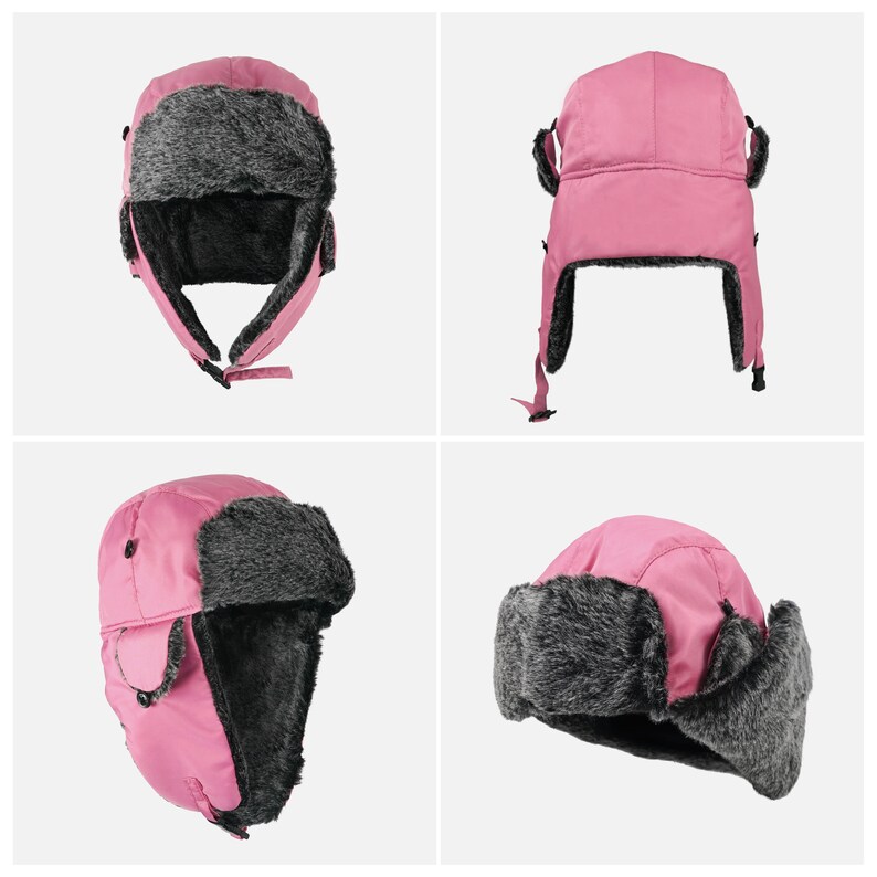 Trapper Hat/Pink Trapper Hat/Windproof & Thermal Warm Ushanka Etsy