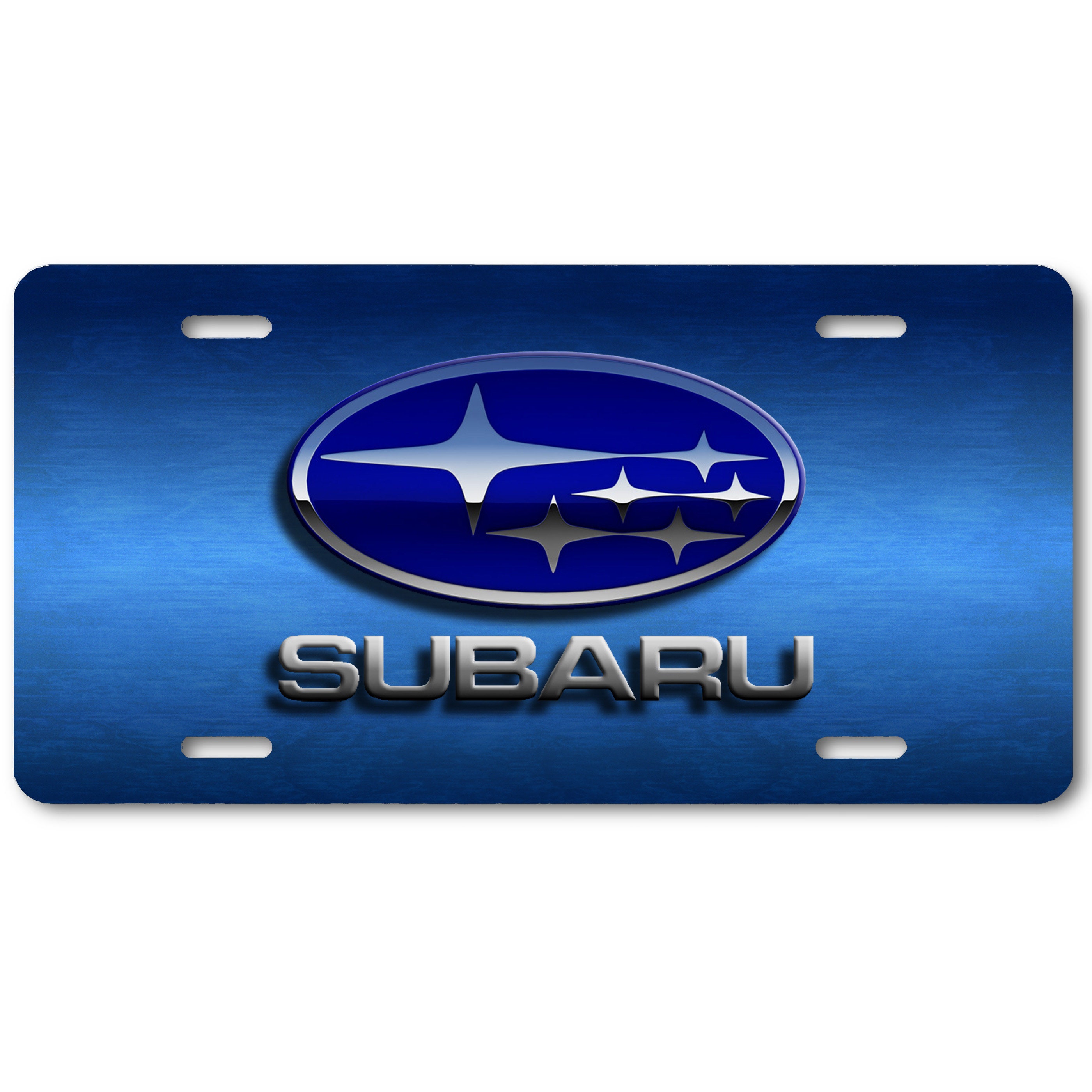 Subaru Blue Stars Logo on Blue Metal Aluminum Novelty Art Auto Etsy