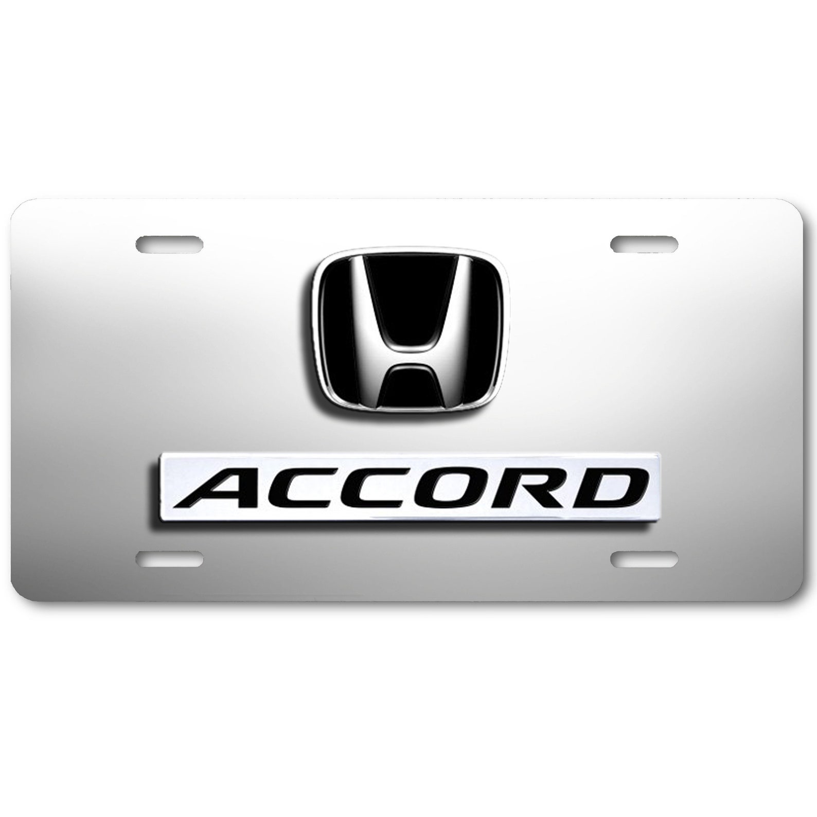 Honda Accord Logo on White &amp; Gray Aluminum Novelty Art Auto | Etsy