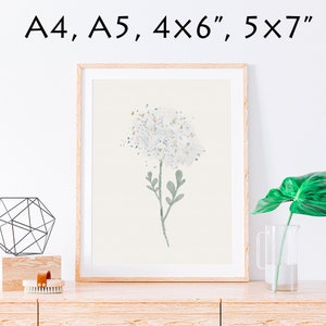 Watercolor Dandelion Print: Minimalist Floral Wall Art (Digital Download)