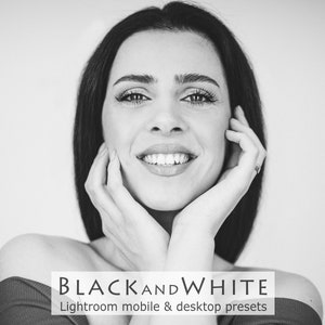 Black and white Lightroom presets, Lightroom mobile presets, Monochrome filters, Portrait Lightroom presets, Outdoor presets, BNW