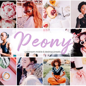 Peony Lightroom Presets: Mobile & Desktop Filters (DNG, XMP, PDF)