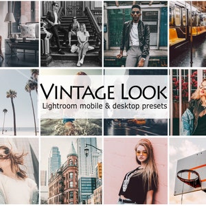 Lightroom presets, Lightroom mobile presets, Vintage presets, Vintage mobile filters, Presets Lightroom, Fashion photography, Retro
