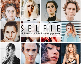 Selfie Lightroom Presets: Mobile & Desktop Filters (DNG, XMP)