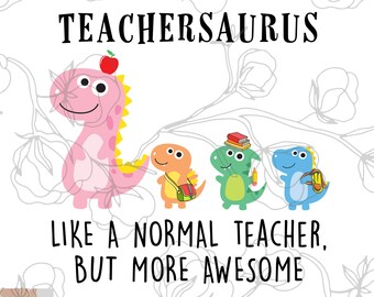 Download Teacher Dinosaur Svg Etsy