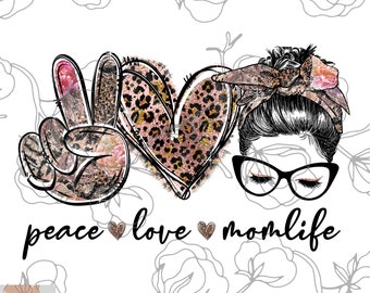 Mom Life Heart Etsy