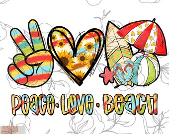 Download Peace Love Beach Etsy