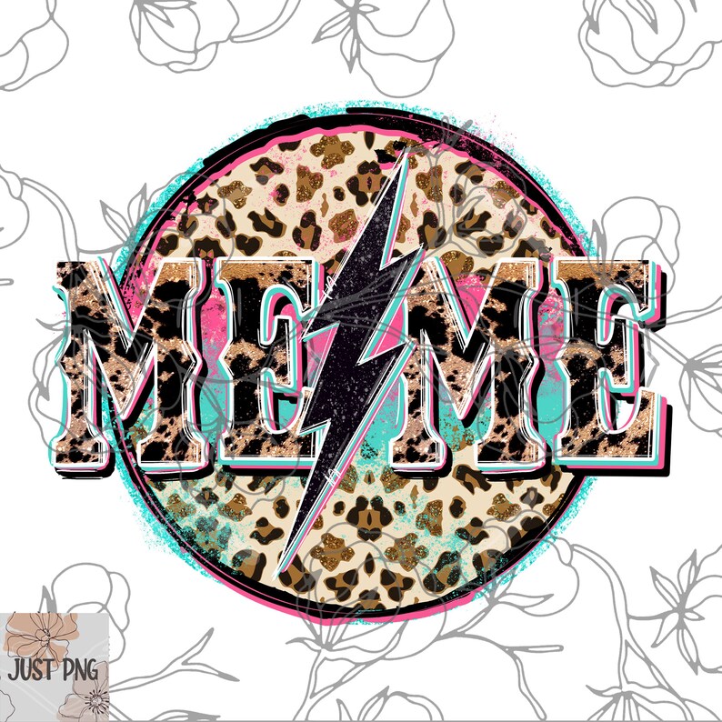 Meme png Meme Sublimation Lightning Bolt png Lightning Etsy