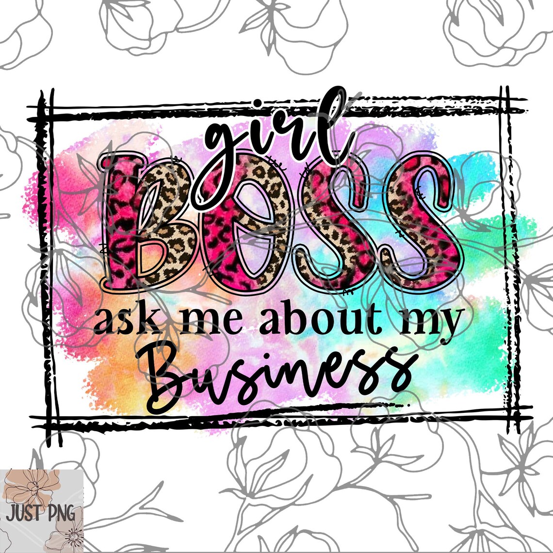 Girl Boss Ask Me About My Business png Girl Boss png Leopard Etsy