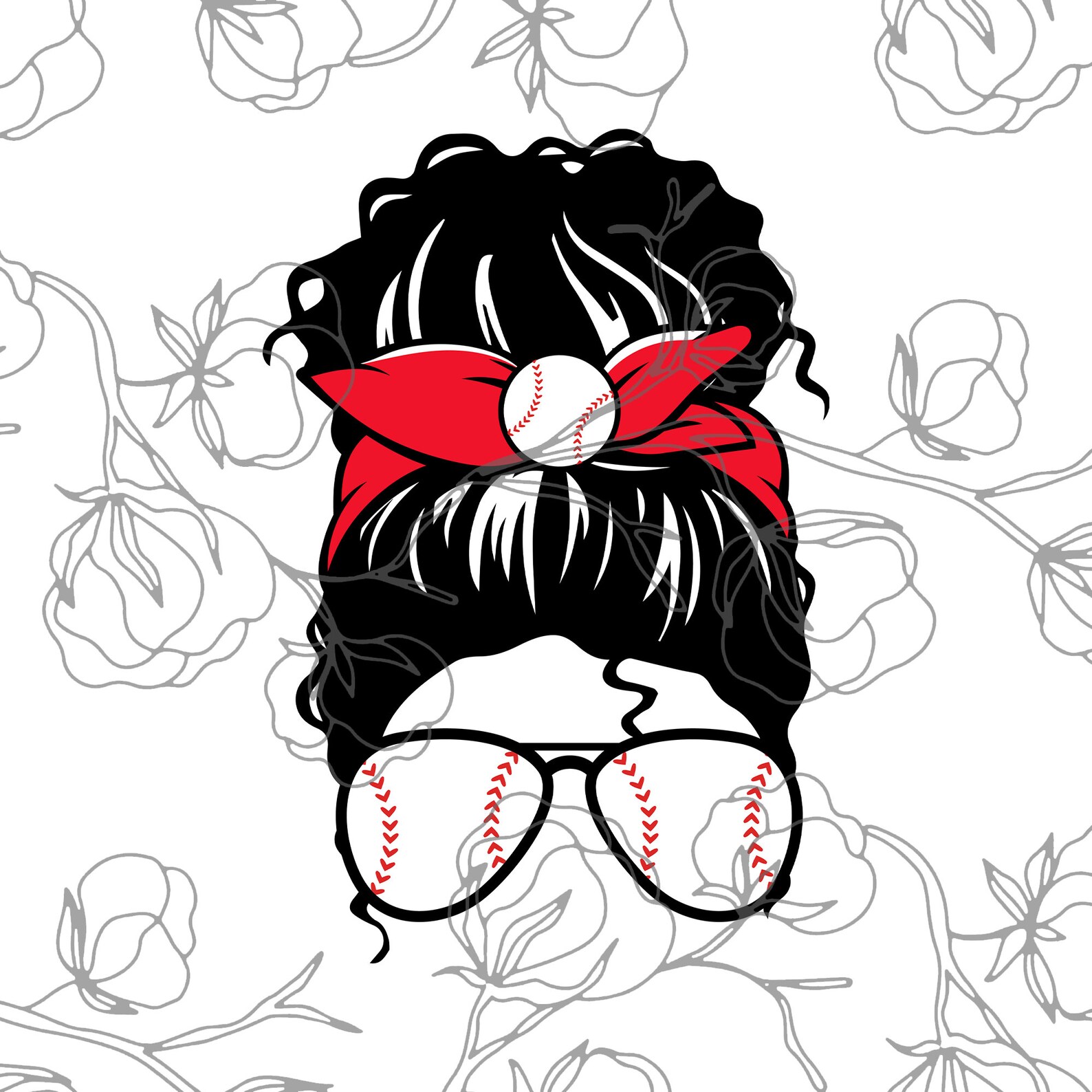 Download Messy Bun SVG Baseball SVG Bandana SVG Baseball Mom svg | Etsy