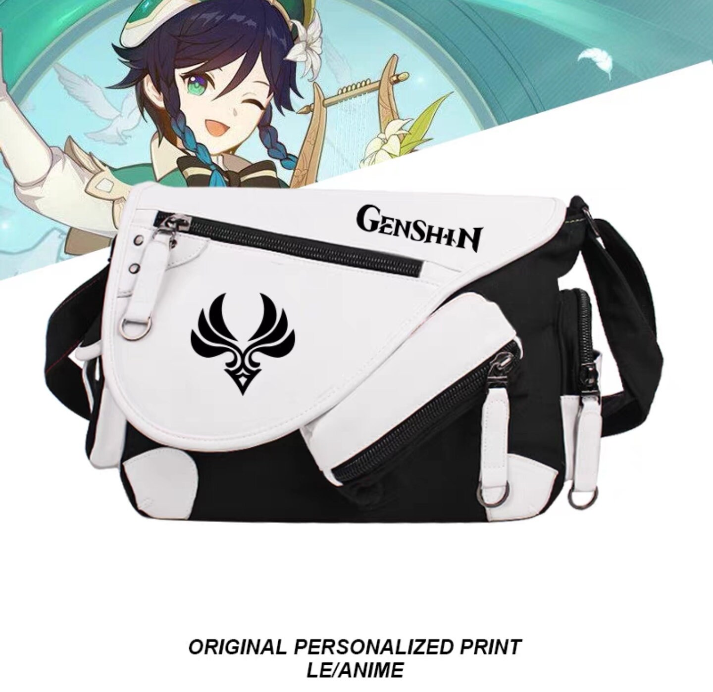 bolsa estilo Bolso de lona de Anime Genshin Impact XIAO para mujer 