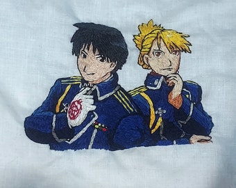 bespoke Unofficial custom handmade Fullmetal Alchemist influenced embroideries