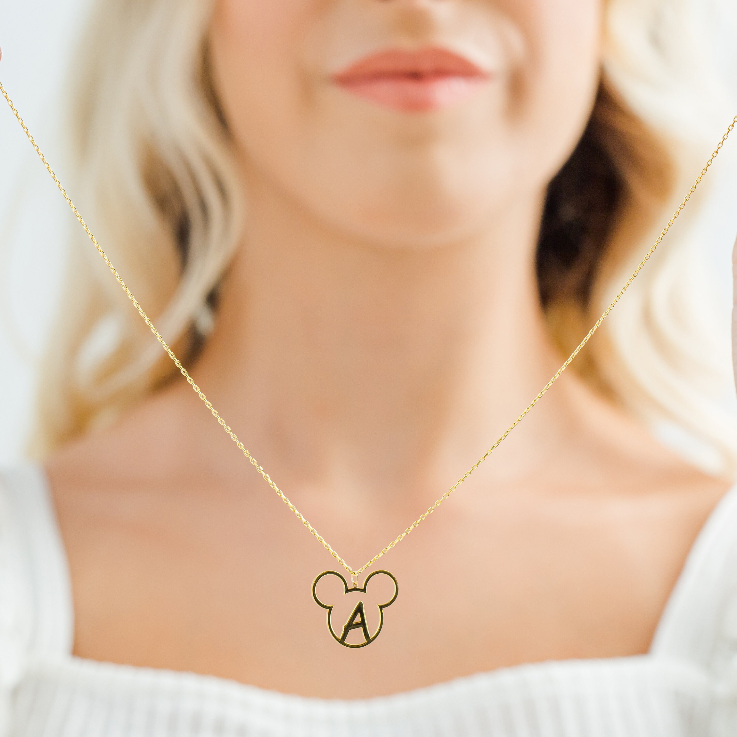 Mickey Mouse Necklace, Disney Necklace, Sterling Silver Necklace Mickey  Mouse, Mickey Necklace, Disney Necklace for Women, Disney Gifts, 