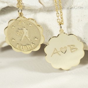 Sterling Silver Libra Zodiac Necklace: Personalized Constellation Pendant