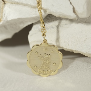 Silver Virgo Necklace * Zodiac Necklace * Double Side Necklace * Constellation Necklace * Zodiac Best Friend Gift *  Gift For Her
