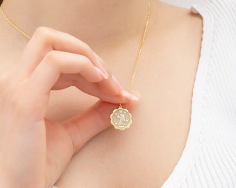 Zodiac Necklace: 925 Sterling Silver Horoscope Constellation Pendant