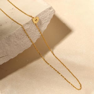 Sterling Silver Heart Initial Necklace: Personalized Charm