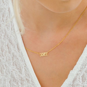 Gift For Mom Name Necklace Name Plate Necklace Customized Silver Necklace Gold Name Necklace Mothers Day Gift image 4