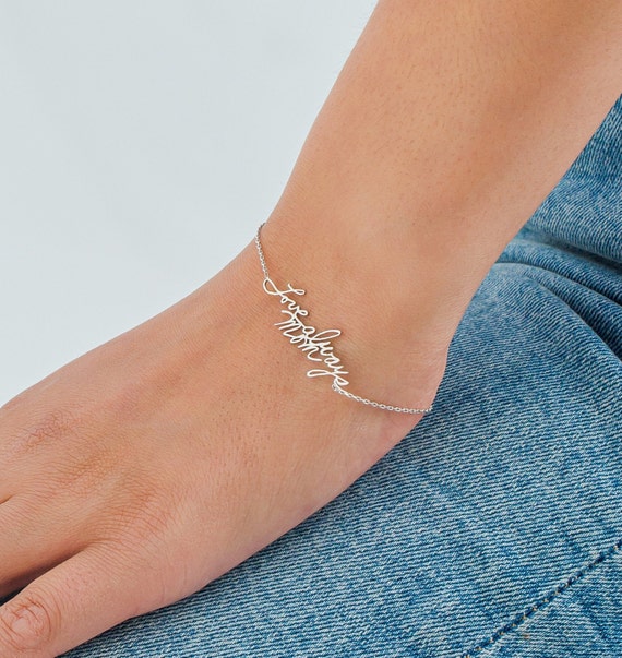 Handwriting bracelet deals etsy