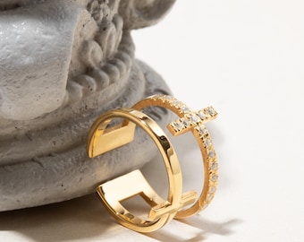 Sterling Silver Cross Ring: Christian Jewelry Gift