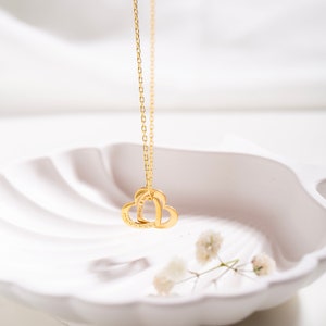 Linked Heart Necklace •  Family Necklace • Personalized Gift • Eternity Necklace  • Christmas Gift