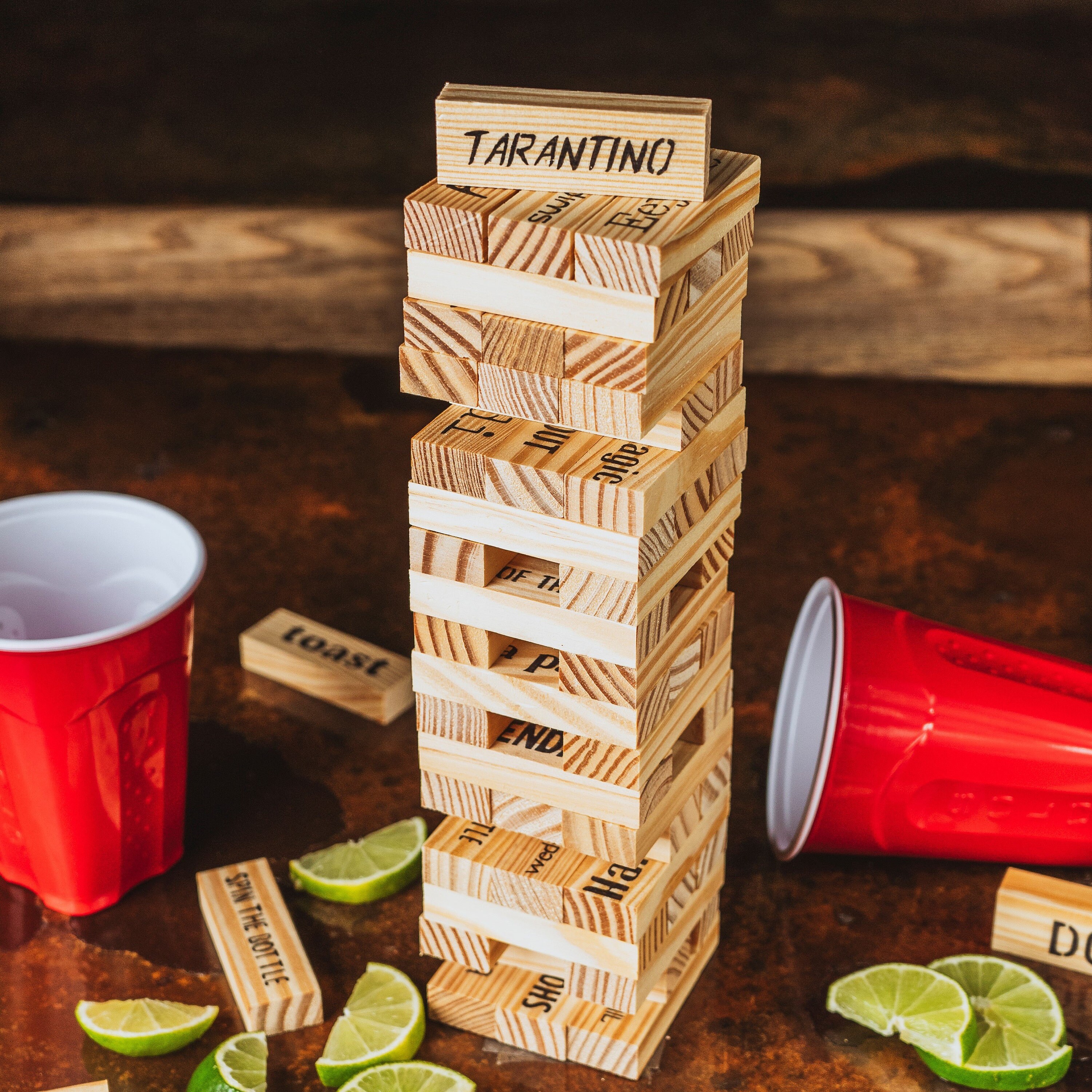 Tipsy Tiles College Drunk Jenga Tower Drinking Game Set Etsy