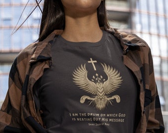 Joan Of Arc Joan Of Arc Shirt Traditional Catholic Faith Based Shirt Catholic Icons Catholic Icon Christian Merch Dark Academia Shirt