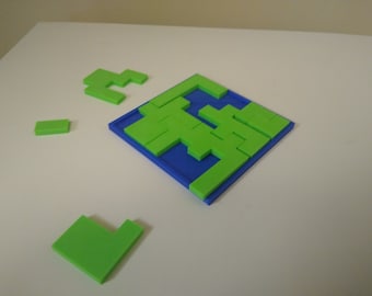 2D Puzzle 3D printed