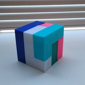 3D Printed Puzzle Cube (Medium Difficulty)