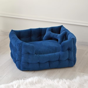 Handmade Velour Dog Bed: Modern Anti-Claw Pet Couch