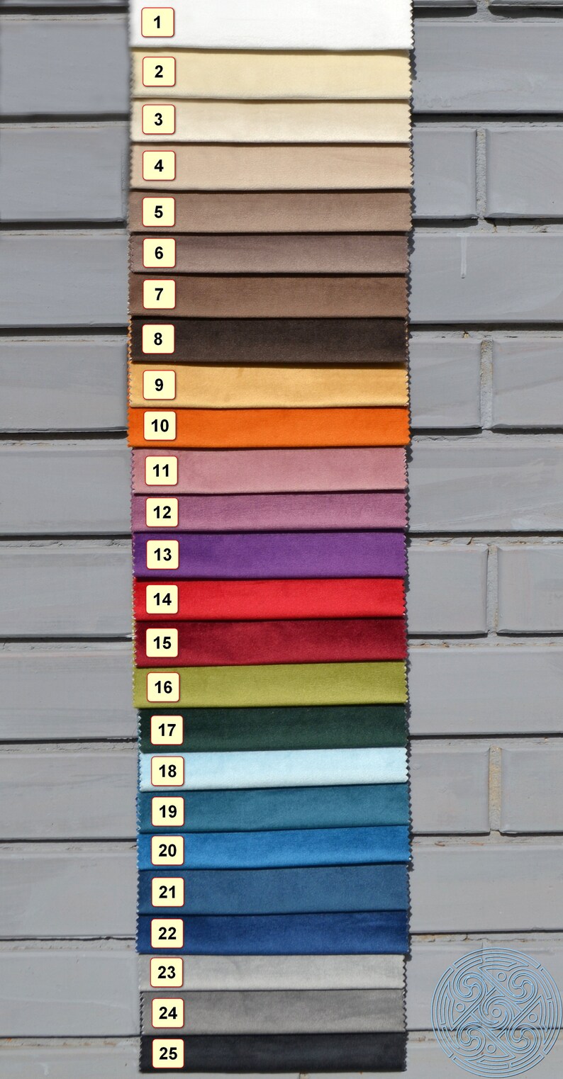 Color range of fabrics for beds for dogs and cats