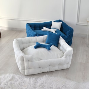 Washable Calming Dog Bed: Anti-Claw Velour Pet Sofa