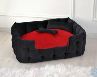 Dog Bed, large dog bed, dog bed large dogs, black pet bed, dog sofa, extra large size