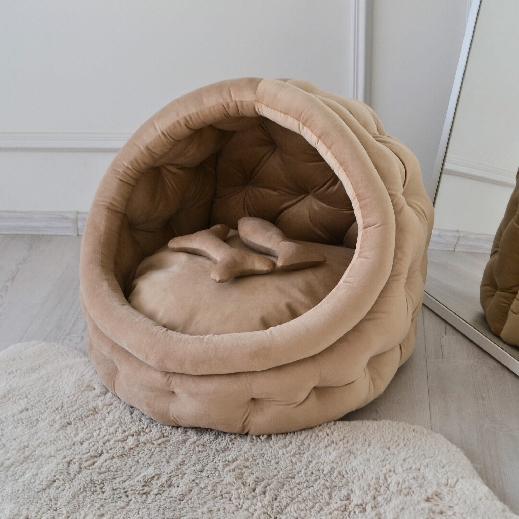 French bulldog cave bed sales